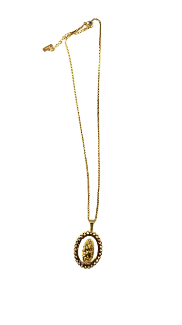 Zlatý prívesok s Pannou Máriou v oválnom ráme